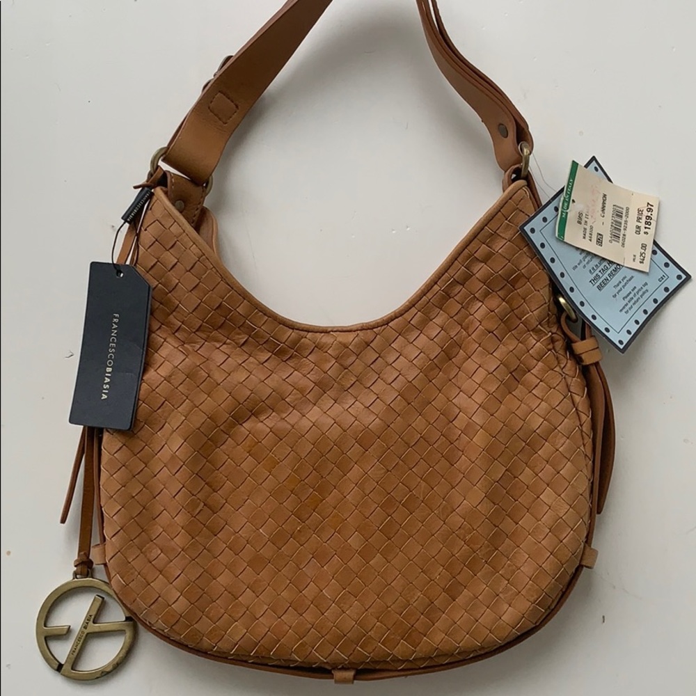 Francesco Biasia Purse Handbag Cinnamon Brown NWT